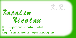 katalin nicolau business card